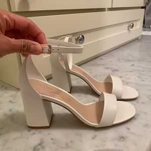 New Aldo White Block Heel shoes